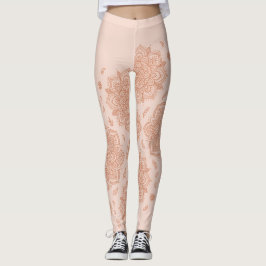 Boho Terrakotta Mandala Leggings