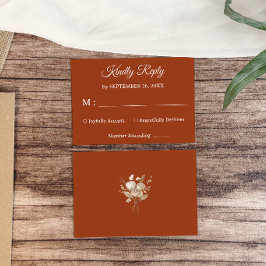 Boho Terrakotta Minimalistisk Bröllop OSA Kort