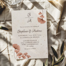 Boho Terrakotta & Monogram Vattenfärg Bröllop