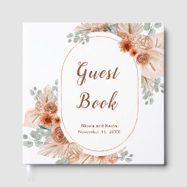 Boho Terrakotta Pampasgräs Gästbok