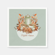 Boho Terrakotta Sage Te-fest Blommig FESTLIGT TILL