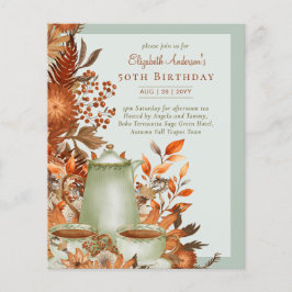 Boho Terrakotta Sage Tekannas Floral Födelsedag
