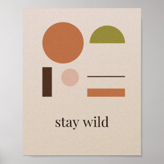 Boho Terrakotta Solvalvs Konsttryck - Vild och Fri Poster