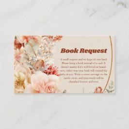Boho terrakotta vinröd blomsterrust bok begäran tilläggskort