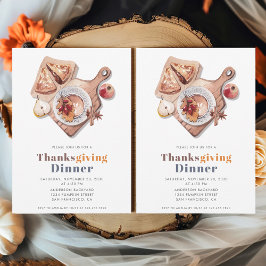 Boho Thanksgiving Dinner Feast Inbjudningar