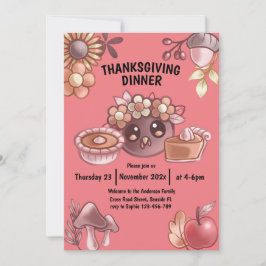 Boho Thanksgiving Middag Inbjudningar