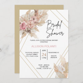 Boho Theme Inbjudningskort för möhippan