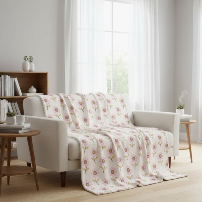 Boho Throw Blanket med den ukrainska folkens Mönst Fleecefilt (Skapare uppladdad)