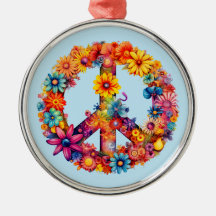 Boho Tie Dye Peace Symbol Hippie Stil