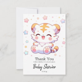 Boho Tiger Baby Shower Tack Kort