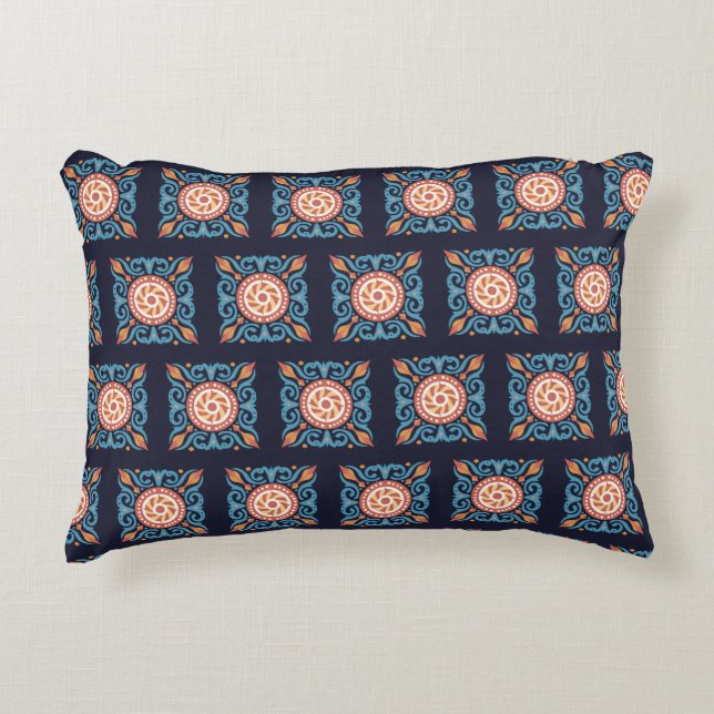 Boho Tile accent Pillow Prydnadskudde (Framsidan)