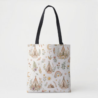 Boho Tipi Anpassad Namn Baby Väska