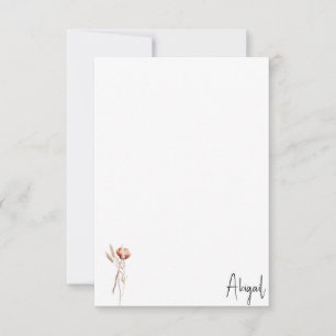 Boho Torkad Botanisk Dusch Blank Tack Kort