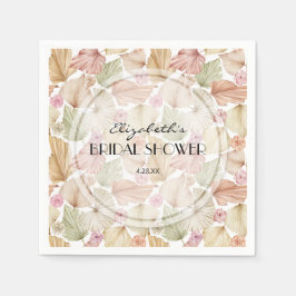 Boho torkade blad och blommor bröllopsfest pappersservett