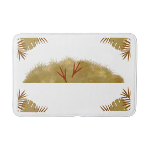 Boho Torkat grassbad - Rustik bohemisk design Badrumsmatta