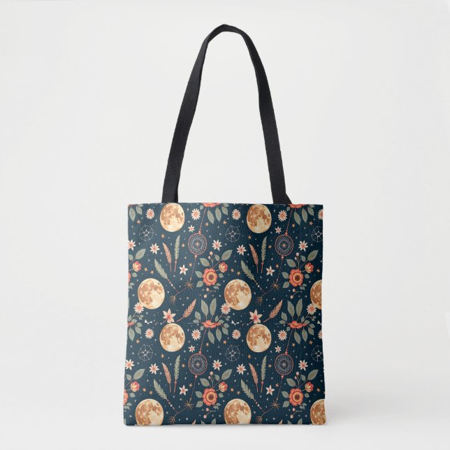 Boho Tote Bag - Snyggt och mångsidighet Tygkasse (Framsida)