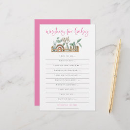 Boho Toys Rosa önskningar för baby shower spel