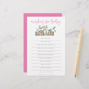 Boho Toys Rosa önskningar för baby shower spel