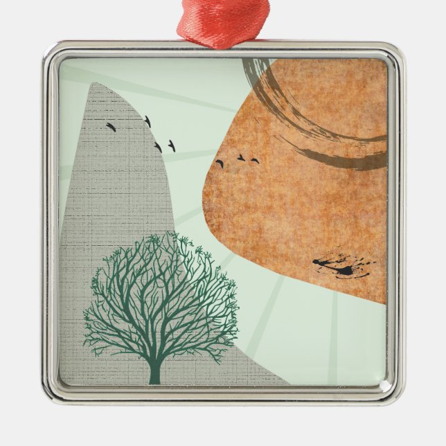 Boho Träd Julgransprydnad Metall (Framsidan)