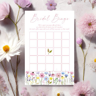 Boho Trädgård Vildblommor Bröllopsdusch Bingo Spel