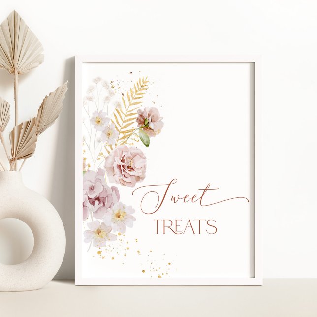 Boho-trädgårdsblommor Söta treter bord Poster (Skapare uppladdad)