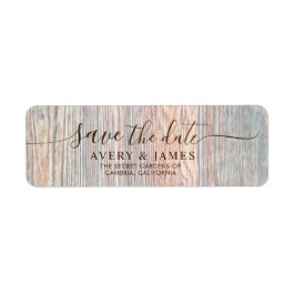 Boho Träskiva Pampas Save the Date Adressetikett Returadress Etikett