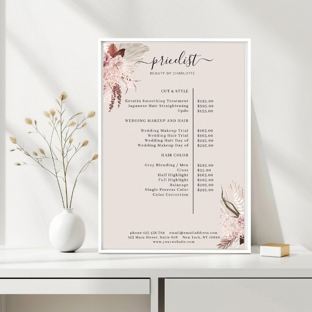 Boho-Trendigets prislista Poster (Skapare uppladdad)