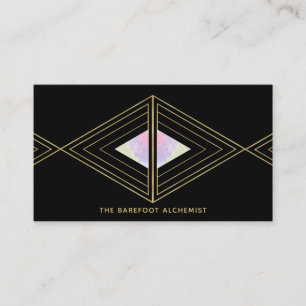 *~* Boho Triangles Helig Geometry Alchemy Guld Visitkort