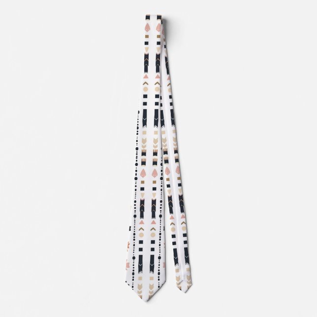 Boho Tribal Aztec Vertical Stripes Cream Rust Blue Slips (Framsida)