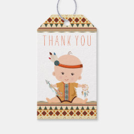 Boho Tribal Baby Shower Present Tags Presentetikett