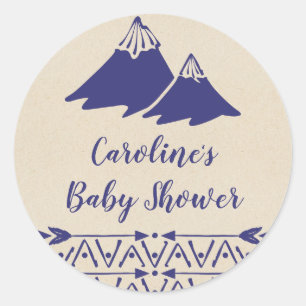 Boho Tribal Baby Shower Runt Klistermärke