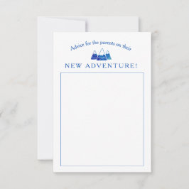 Boho Tribal Blue Äventyr Baby Shower Rådkort