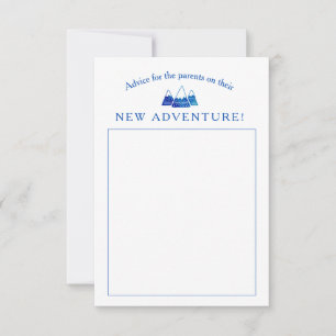 Boho Tribal Blue Äventyr Baby Shower Rådkort