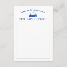 Boho Tribal Blue Äventyr Baby Shower Rådkort