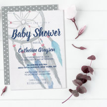 Boho Tribal Dreamcatcher Baby Shower-inbjudan
