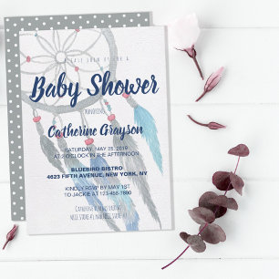 Boho Tribal Dreamcatcher Baby Shower-inbjudan Inbjudningar