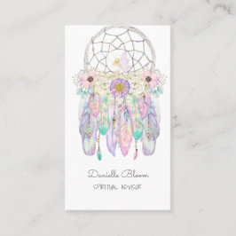 Boho Tribal Fairy Dream Catcher pilfjädrar Visitkort
