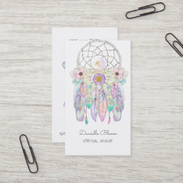 Boho Tribal Fe-Drömmfångare Pilar Fjädrar Visitkort