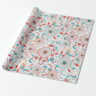 Boho Tribal fjäder Dreamcatcher Bröllop Presentpapper