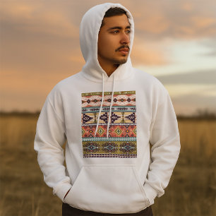 Boho Tribal Geometric Mönster Southwest Aztec Hoodie