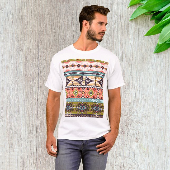 Boho Tribal Geometric Mönster Southwest Aztec T Shirt (Skapare uppladdad)