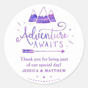 Boho Tribal Girl Äventyr Baby Shower Stickers Runt Klistermärke