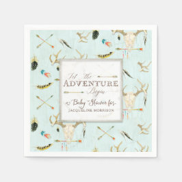 Boho Tribal Hjort Crossed Arrows Boy Shower Pappersservett