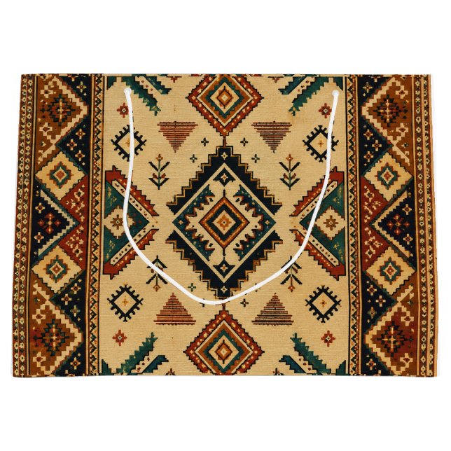Boho Tribal Kilim Mönster Presentpresentbagge | Ru (Framsidan)