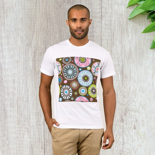 Boho Tribal Mandala Mönster Blommiga Cirklar T Shirt (Skapare uppladdad)