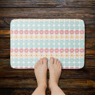 Boho Tribal Mönster Baddisk Pastell Sol Badrumsmatta