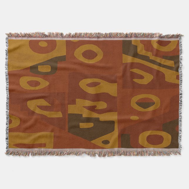 Boho Tribal Mönster Throw Blanket Filt (Framsidan)