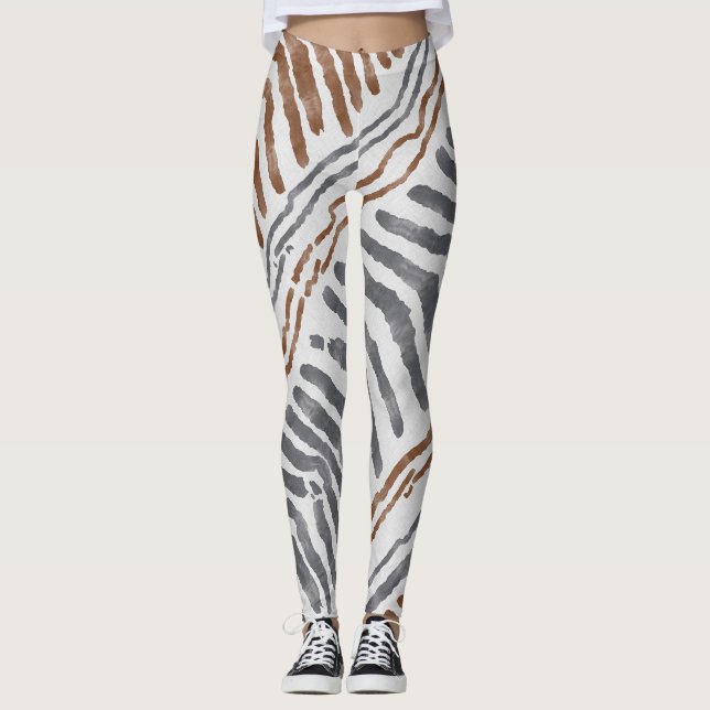 Boho Tribal Randiga Leggings (Framsida)