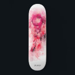 *~* Boho . Tribal Shamanic Helig . Dream Catcher Mini Skateboard Bräda 18,5 Cm<br><div class="desc">* Western BOHO American Watercolor Abstrakt Dream Catcher Journey med vackra Feathers som en Shamanic-symbol för en Native American Andlig Healer eller BOHEMIAM-design. *** färg är till största delen starkt DEEP ROSA RED MAGENTA färg på WHITE. Denna spritbaserade, esoteriska populära boho kreativ abstrakt modern drömmare och Fjäderdesign kommer med största...</div>