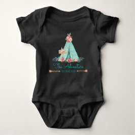 Boho Tribal TeePee Äventyr Begins Flicka T Shirt